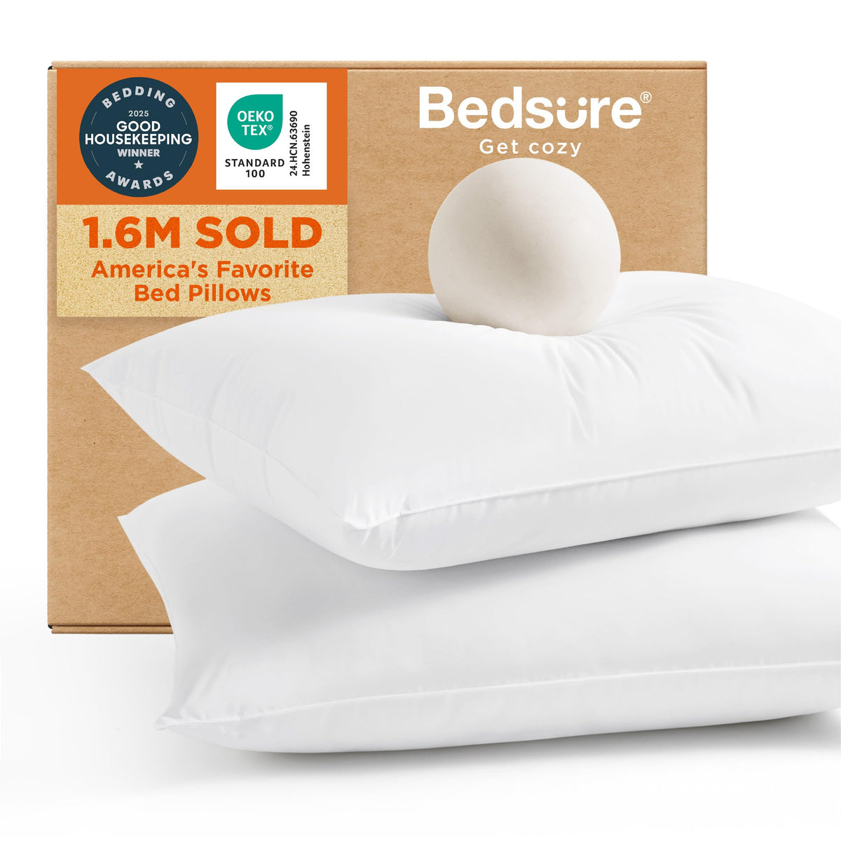 Bedsure Pillows Queen Size Set of 2, Bed Pillows for Sleeping