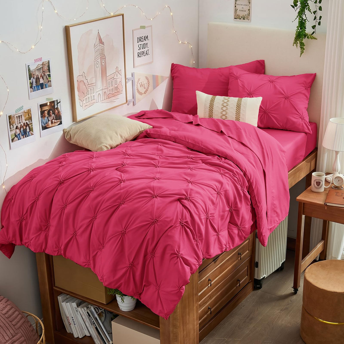 BEDELITE Pink King Comforter Set Pink,Fluffy & Soft Comforter