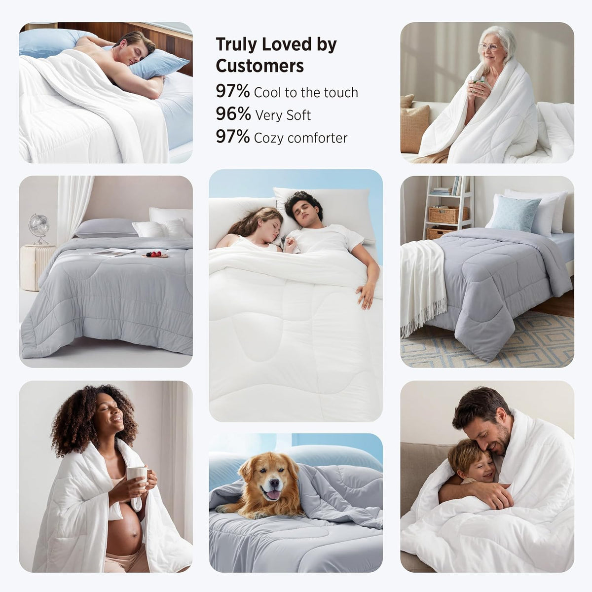 Bedsure Cooling Comforter Blankets for Hot Sleepers, All Season, King