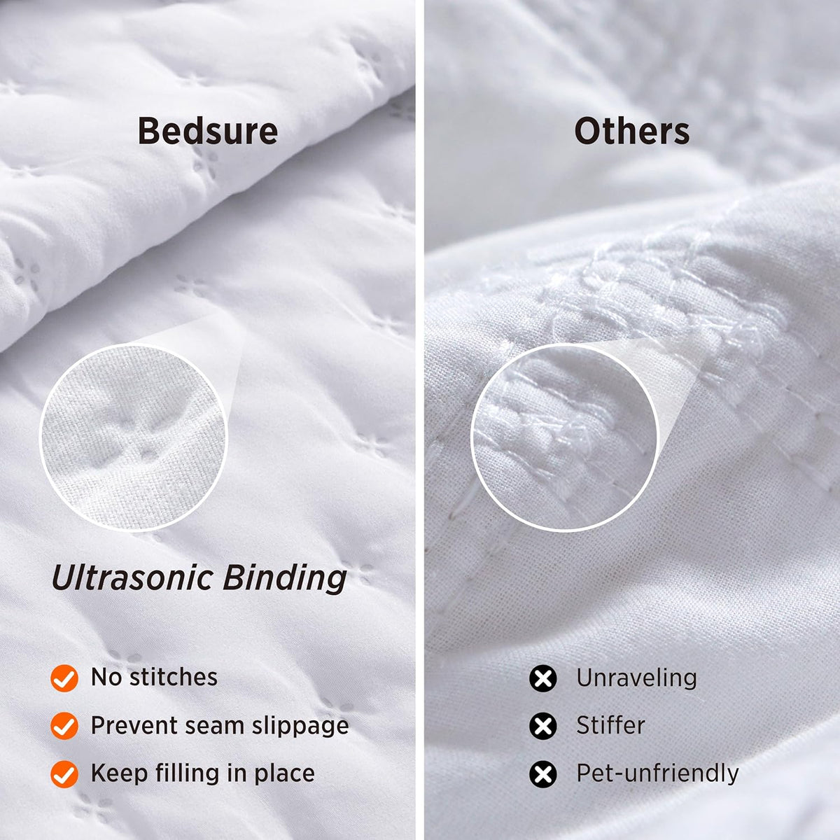 Bedsure King Quilt - Lightweight Comforter King Size for Summer, Bright White Bedspread King with Clover Pattern, Soft Ultrasonic Coverlet, Modern All-Season Polyester Bedding, 106 x 96 Inches