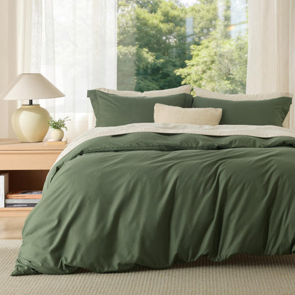 Bedsure White Duvet Cover Queen Size - Soft Double Brushed Bedding Set for Kids & Adults, Zipper Closure, 3 Pieces, Includes 1 Duvet Cover (90"x90") & 2 Pillow Shams, NO Comforter