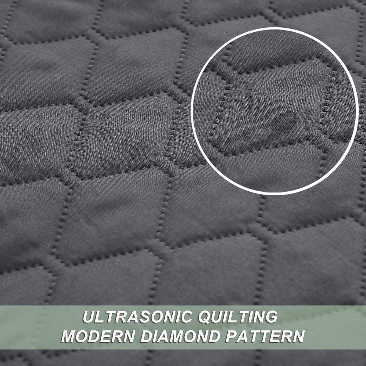 Exclusivo Mezcla Reversible Full Queen Quilt Bedding Set, Grey
