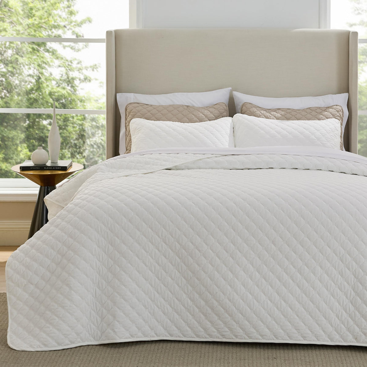 Bedsure Quilts Queen Size - Grey Bedspreads Queen Size with Basket Weave Pattern, Soft Quilt Bedding Set, Lightweight Comforter Set Coverlet for All Seasons with 2 Pillow Shams (90" x 96")