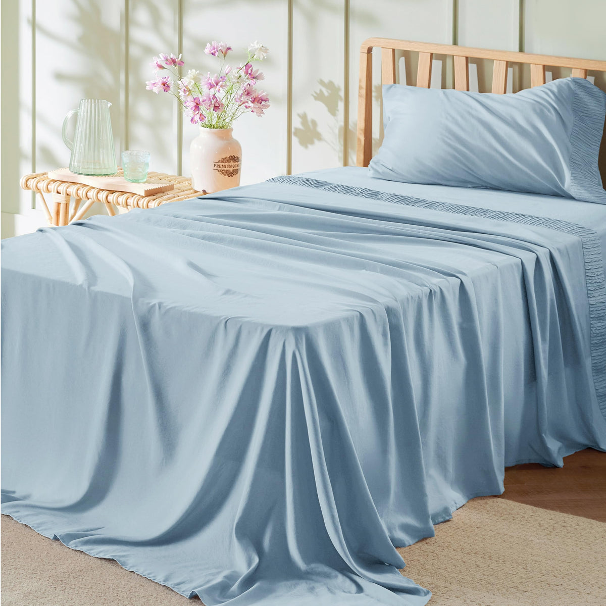 Bedsure Queen Sheet Set - 4 Pieces Soft, Breathable, Cooling Bed Sheets