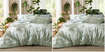 Bedsure Sage Green Queen Comforter Set, Floral Bedding Sets, 7 Piece