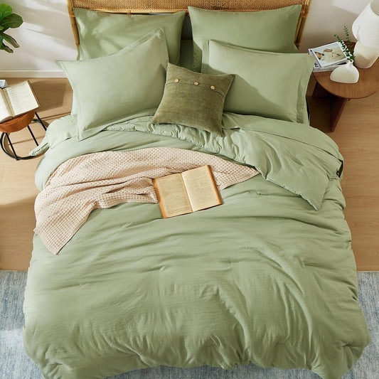 Full Size Comforter Sets-7 Pieces Ultra Soft Bed in a Bag Full Bedding Sets