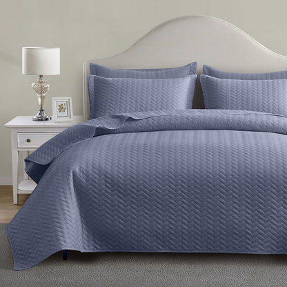 Maple&Stone White Quilt Set Queen Size, Lightweight Bedspread
