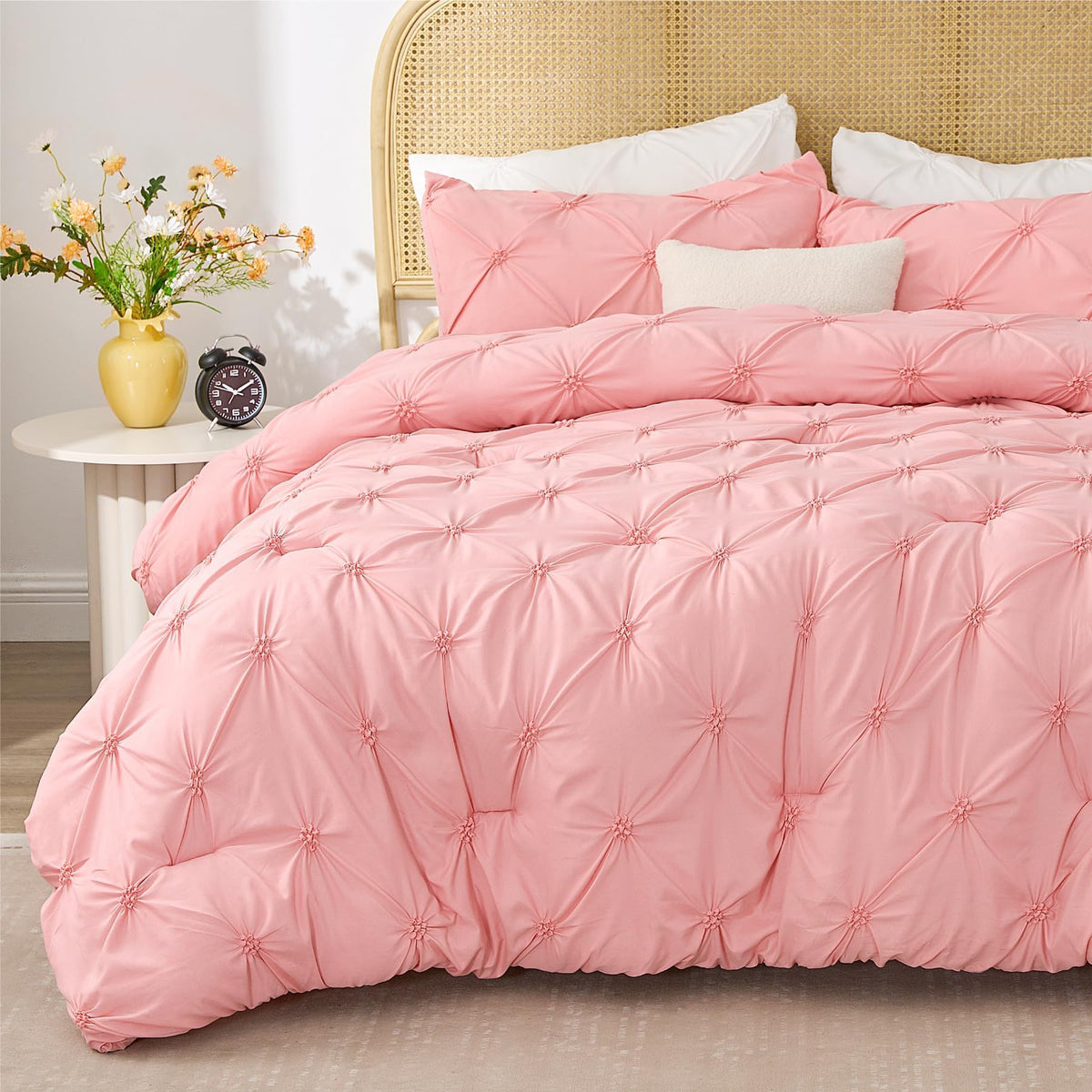 BEDELITE Pink King Comforter Set Pink,Fluffy & Soft Comforter