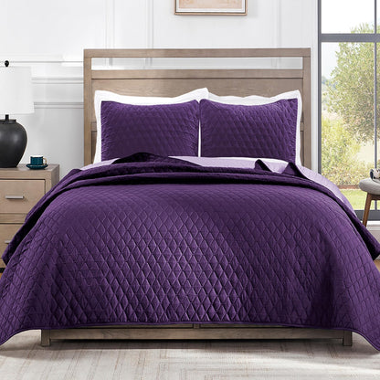 Exclusivo Mezcla Reversible Full Queen Quilt Bedding Set, Grey