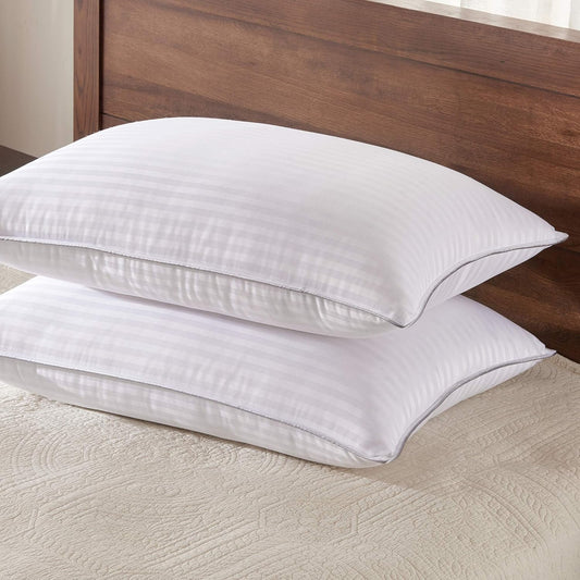 Basic Beyond King Size Bed Pillow - 2 Pack Hotel Collection Super Soft Down Alternative Pillow for Sleeping