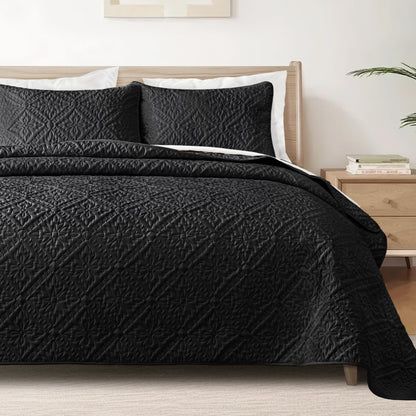 Exclusivo Mezcla Full Queen Quilt Set, Beige Cream