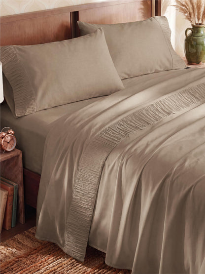 Bedsure Queen Sheet Set - 4 Pieces Soft, Breathable, Cooling Bed Sheets