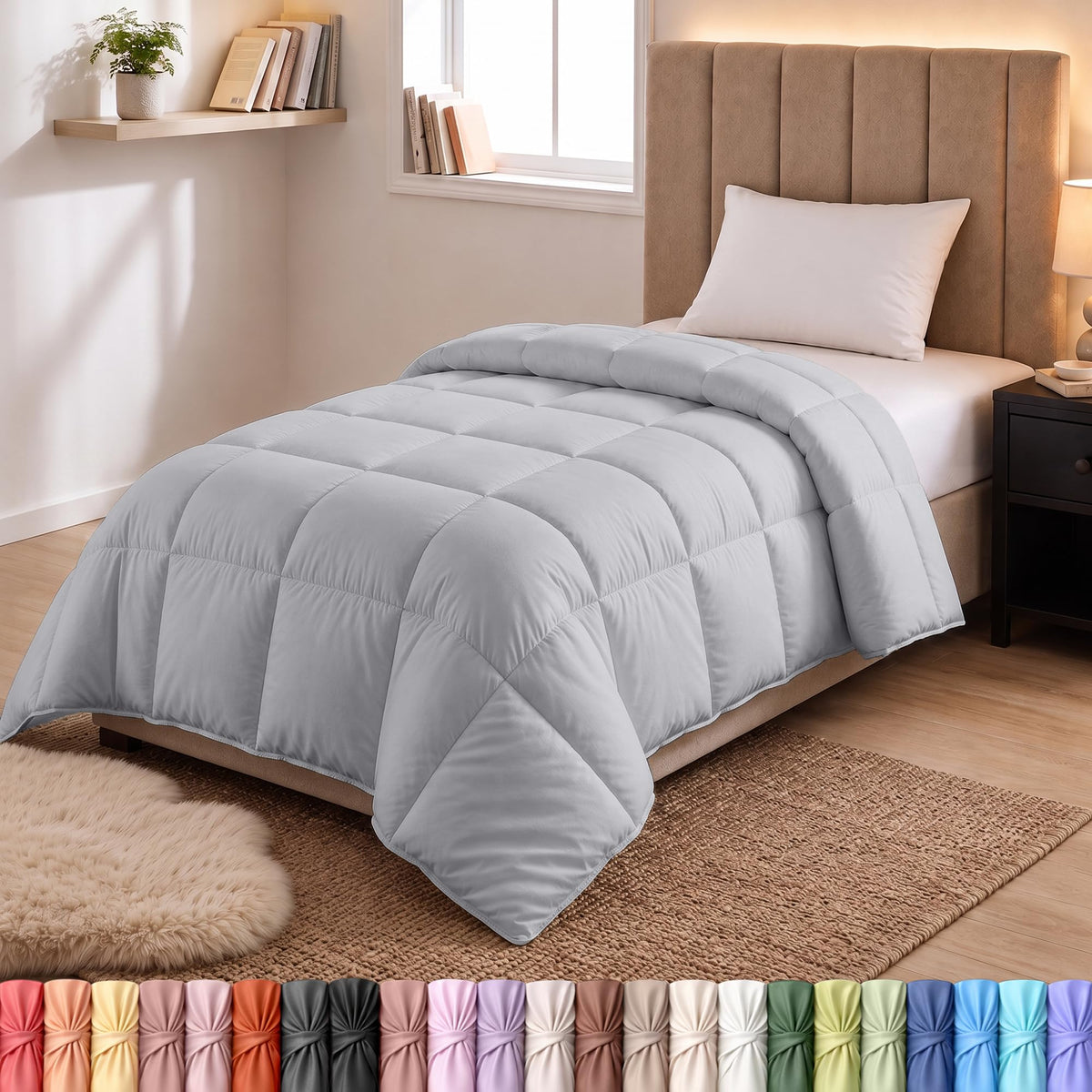 Utopia Bedding Duvet Insert, Twin Comforter 64 x 88 Inches, White