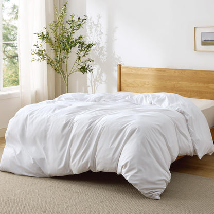 Bedsure White Duvet Cover Queen Size - Soft Double Brushed Bedding Set for Kids & Adults, Zipper Closure, 3 Pieces, Includes 1 Duvet Cover (90"x90") & 2 Pillow Shams, NO Comforter