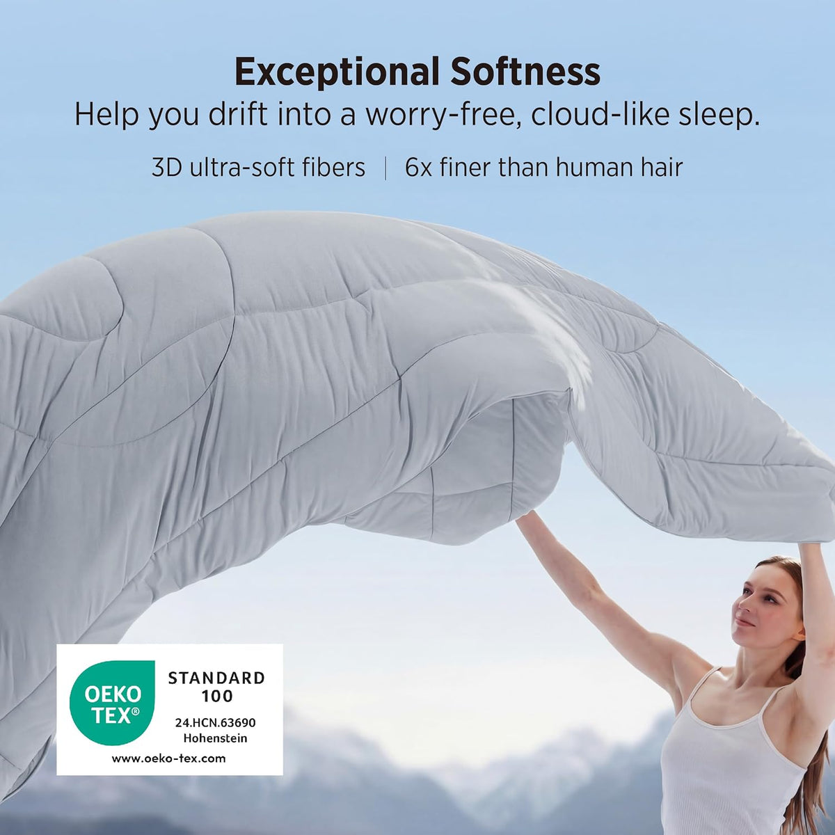 Bedsure Cooling Comforter Blankets for Hot Sleepers, All Season, King