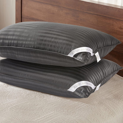 Basic Beyond King Size Bed Pillow - 2 Pack Hotel Collection Super Soft Down Alternative Pillow for Sleeping