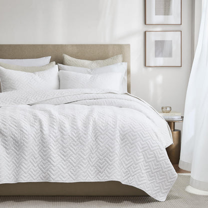 palassio Beige 100% Cotton Quilt Queen Size Bedding Sets with 2 Pillow Shams, Textured Lightweight Soft Bedspread Shabby Chic Coverlet, Neutral Quilted Comforter Bed Cover for All Season, 3 Pieces