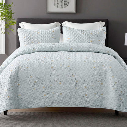 Exclusivo Mezcla Reversible Boho Quilts Queen Size Gray