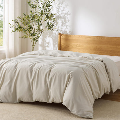Bedsure White Duvet Cover Queen Size - Soft Double Brushed Bedding Set for Kids & Adults, Zipper Closure, 3 Pieces, Includes 1 Duvet Cover (90"x90") & 2 Pillow Shams, NO Comforter