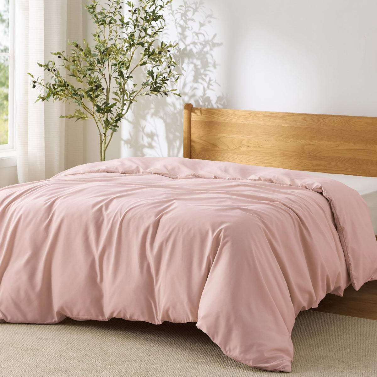Bedsure White Duvet Cover Queen Size - Soft Double Brushed Bedding Set for Kids & Adults, Zipper Closure, 3 Pieces, Includes 1 Duvet Cover (90"x90") & 2 Pillow Shams, NO Comforter