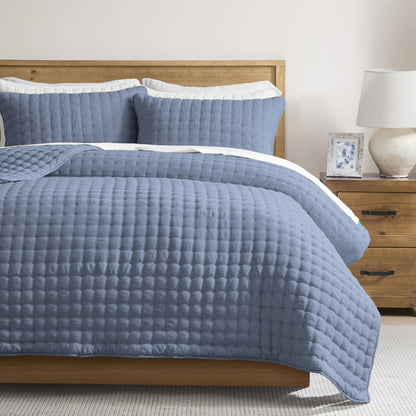 WDCOZY Cloud Soft Quilt Set, Queen Size, White, 3 Pieces 90x90 inches
