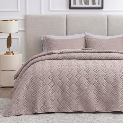 Love's cabin Quilts for Queen Bed Blue Bedspreads - Soft Bed Summer Lightweight Bedspread Comforter - Modern Style Coin Pattern Coverlet for All Season - 3 Pieces (1 Quilt, 2 Pillow Shams)