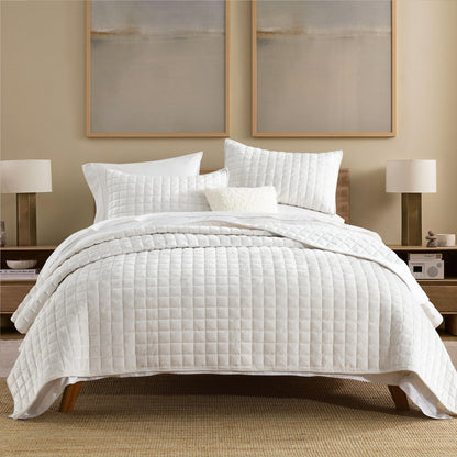 Secgo King Size Comforter Set- 100% Cotton Quilt King Size Set, Green, Sage bedspreads (96 * 108 Inch) with 2 Pillow Shams, Patchwork Reversible Lightweight Bedding
