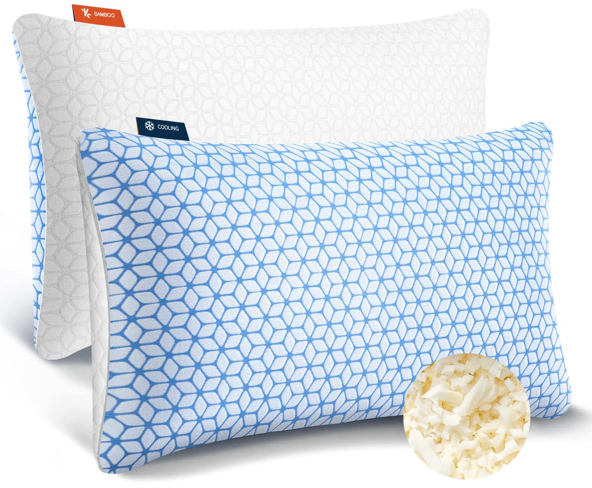 Love Attitude Pillows Queen Size Set of 2, Shredded Memory Foam Pillows