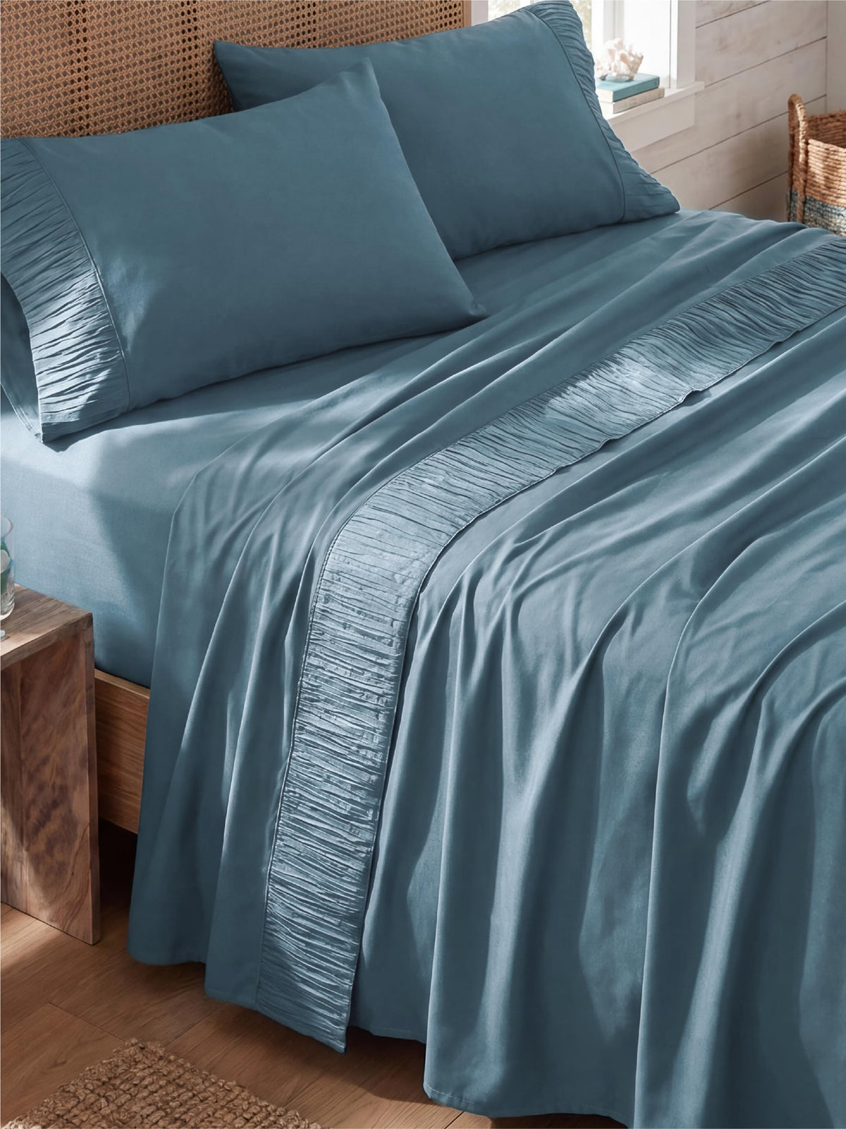 Bedsure Queen Sheet Set - 4 Pieces Soft, Breathable, Cooling Bed Sheets