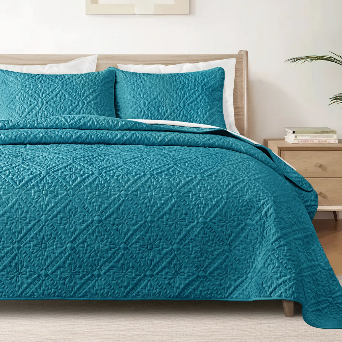 【SohoChic】Exclusivo Mezcla California King/King/Queen/Twin Size Quilt Bedding Set, Lightweight Soft Bedspreads Coverlets with 2 Pillow Shams, Modern Oversized Quilts for All Seasons