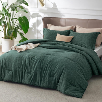 Bedsure Queen Size Comforter Sets, Beige Cationic Dyed Bedding Set 3 Pcs