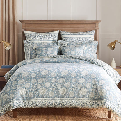 Levtex Home Adare Taupe Reversible King/Cal King Quilt Set (106x92in) and 2 Pillow Shams (36x20in) - Floral Bedding - Taupe White - Cotton King Size Quilt Bedding Set - Lightweight, Soft, Pre-Washed