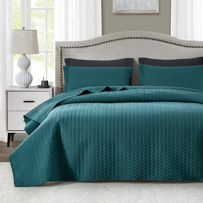 Maple&Stone White Quilt Set Queen Size, Lightweight Bedspread