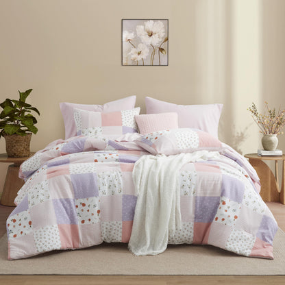 Oli Anderson Queen Comforter Set, 7 Pieces Bed in a Bag, Light Green