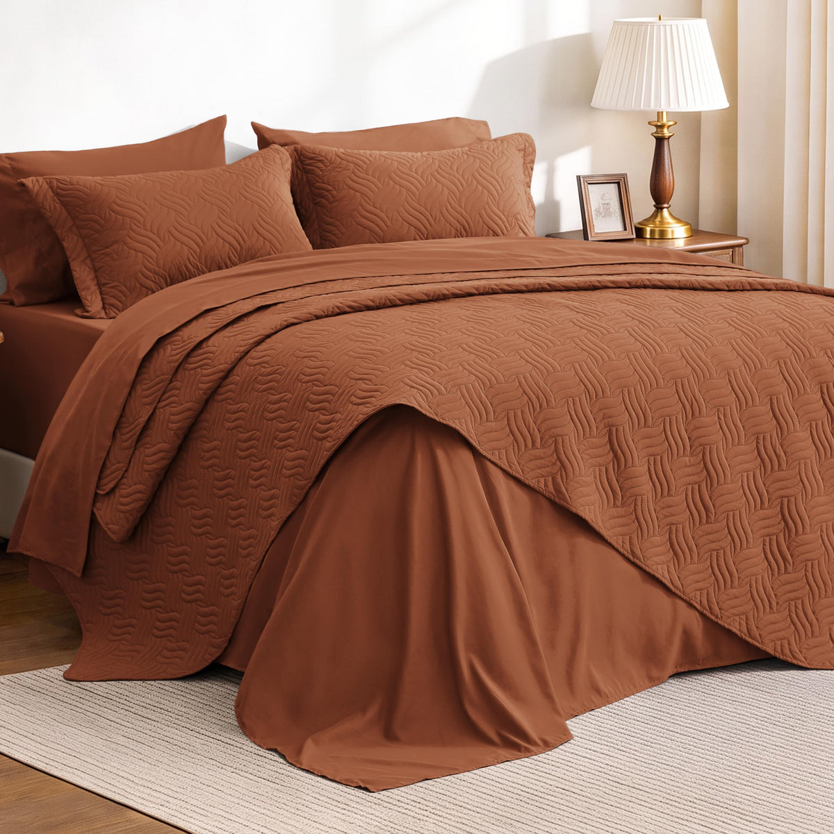 Love's cabin King Size Quilt Set Blue Bedspreads - Soft Bed Summer Lightweight Bedspread Comforter - Modern Style Coin Pattern Coverlet for All Season - 3 Pieces (1 Quilt, 2 Pillow Shams)