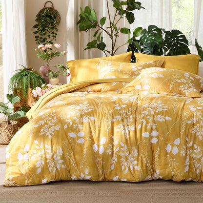 Bedsure Sage Green Queen Comforter Set, Floral Bedding Sets, 7 Piece