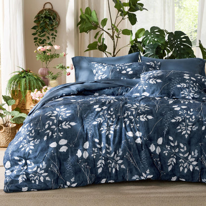 Bedsure Sage Green Queen Comforter Set, Floral Bedding Sets, 7 Piece