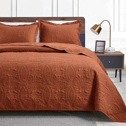 Love's cabin Quilts for Queen Bed Blue Bedspreads - Soft Bed Summer Lightweight Bedspread Comforter - Modern Style Coin Pattern Coverlet for All Season - 3 Pieces (1 Quilt, 2 Pillow Shams)