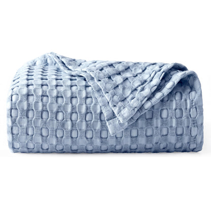Bedsure Cooling Waffle Blanket for Hot Sleepers, Ivory, Queen, 90"x90"