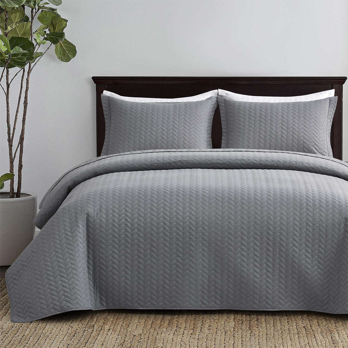Maple&Stone White Quilt Set Queen Size, Lightweight Bedspread