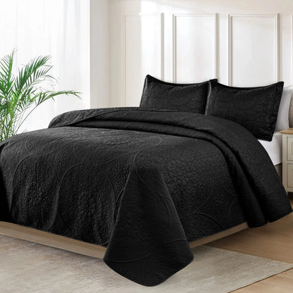 Lightweight Bedspread All Season Comfort - Quilted Coverlet Bedding Set - Oversized Breathable Bed Cover Quilt - Reversible Microfiber Bedspread