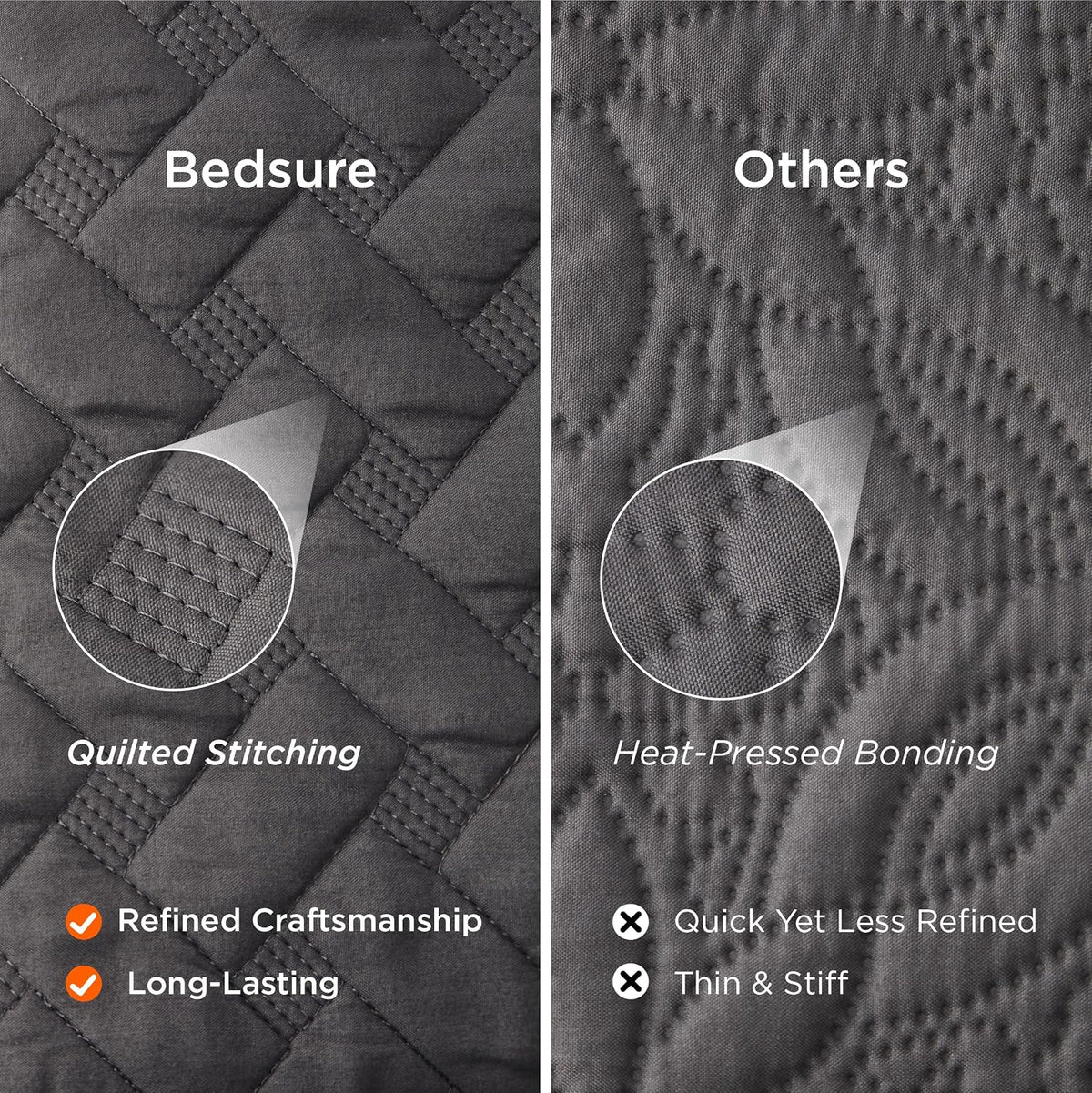 Bedsure Quilts Queen Size - Grey Bedspreads Queen Size with Basket Weave Pattern, Soft Quilt Bedding Set, Lightweight Comforter Set Coverlet for All Seasons with 2 Pillow Shams (90" x 96")