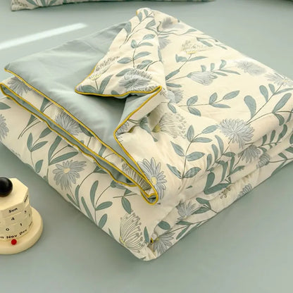 1pcs of small floral print summer quilt, super soft and skin-friendly air-conditioned quilt, Printed Quilts, suitable for use in all seasons, bedrooms, and living rooms #GLOBAL PICKS