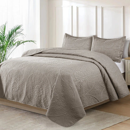 Lightweight Bedspread All Season Comfort - Quilted Coverlet Bedding Set - Oversized Breathable Bed Cover Quilt - Reversible Microfiber Bedspread