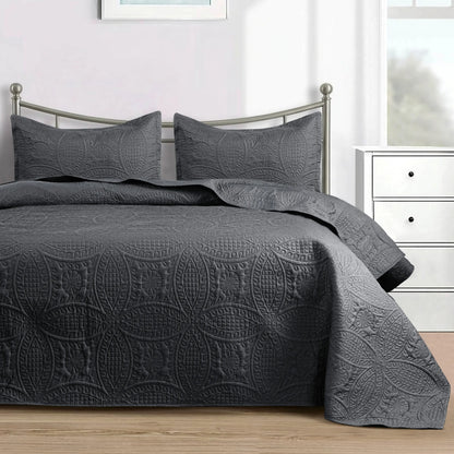 Lightweight Bedspread All Season Comfort - Quilted Coverlet Bedding Set - Oversized Breathable Bed Cover Quilt - Reversible Microfiber Bedspread
