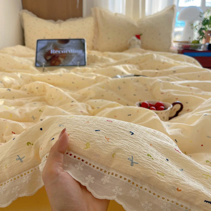 1pc 10a Antibacterial Ruffled Summer Quilt, Soft Lightweight Quilts, Elegant Single Person Lightweight Cool Air Conditioning Blanket, Portable Breathable, Cooling Breathable Bedding