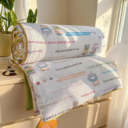 1pcs of small floral print summer quilt, super soft and skin-friendly air-conditioned quilt, Printed Quilts, suitable for use in all seasons, bedrooms, and living rooms #GLOBAL PICKS